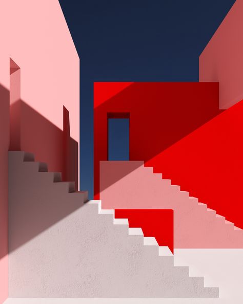 Color Blocking Architecture, Painting Architecture Abstract, Colour In Architecture, Abstract Architecture Illustration, Abstract Art Buildings, Abstract Architecture Art, Architecture Art Abstract, Abstract Architecture Painting, Geometrical Architecture