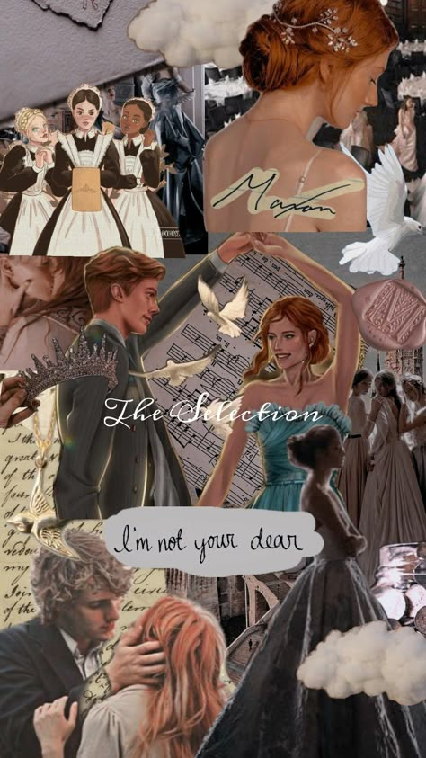 The Selection Aesthetic | The Selection Wallpaper #theselection #americasinger #aesthetic #wallpaper #collageart #books America Singer The Selection, Selection Series Fanart, Selection Wallpaper, The Selection Fanart, Selection Fanart, The Selection Fan Art, The Selection Aesthetic, Maxon And America, Selection Dresses