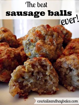 Breakfast For Dinner Party, Best Sausage Balls, Sausage Balls Recipe, Best Sausage, Sausage Balls, 4 Ingredient, Balls Recipe, Party Food Appetizers, Breakfast For Dinner