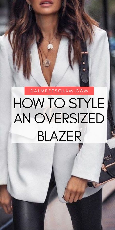 Try these stylish ways to wear oversized blazers and look elegant | Oversized Blazers | Oversized Blazer Outfit | Oversized Blazer Outfit Street Style | Casual Blazer Outfits | Boyfriend Blazer Outfits Long Blazer Casual Outfit, Style A Cream Blazer, Ways To Wear Blazers Outfit Ideas, Oversized Blazer Leggings Outfit, Long Cream Blazer Outfit, Boyfriend Blazer Outfit Casual, Oversized Blazers For Women Outfits, White Boyfriend Blazer Outfit, Styling A Blazer Women