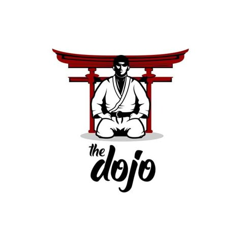 The Dojo Logo Design Illustration Dojo Design, Karate Dojo, Tang Soo Do, Kyokushin Karate, Logo Design Illustration, Shotokan Karate, Patchwork Sleeve, Illustration Logo, Logo Vintage