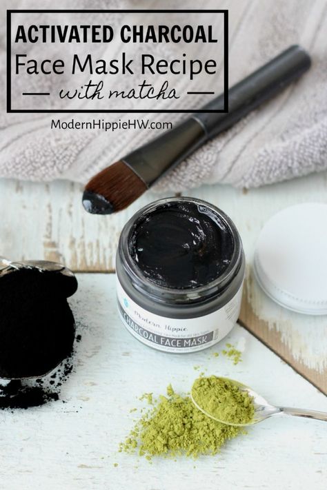 Activated Charcoal Face Mask Recipe with Matcha and Clay — Modern Hippie Health & Wellness Inc. Weekly Skin Care Routine, Diy Activated Charcoal, Activated Charcoal Face Mask, Cucumber Mask, Face Mask For Pores, Pore Mask, Tumeric Face Mask, Acne Face Mask, Charcoal Face Mask