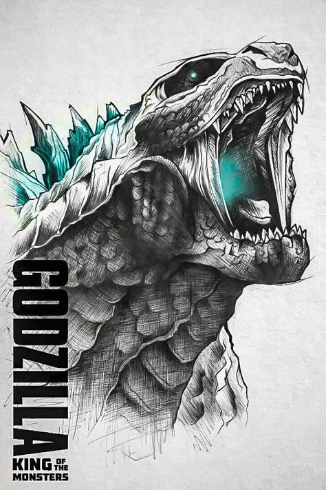 Godzilla Line Art, Godzilla Art Drawing, Godzilla Drawing Sketches, Shin Godzilla Drawing, Godzilla Tattoo Ideas, Godzilla Painting, Godzilla Sketch, Godzilla Design, Godzilla Artwork