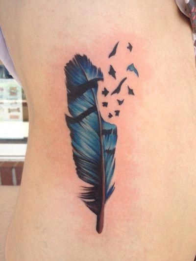 Blue Jay Tattoo, Blue Jay Feather, Feather Tattoo Meaning, Tattoo Feather, Bird Tattoo Meaning, Tattoo Off, Jay Feather, Feather Tattoo, Tattoo Feminina