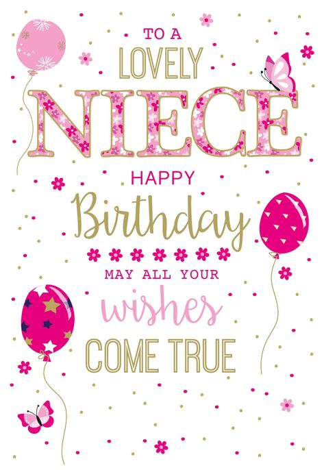 Message Inside To have you as a Niece just fills the heart with pride, You couldn't be more loved or more cherished if you tried. SENDING YOU Birthday WISHES FOR A DAY THAT'S JUST AS Beautiful as You! Card size 143mm x 210mm Comes complete with envelope Great Niece Birthday Wishes, To My Niece On Her Birthday, Birthday Wishes To Niece Love You, Happy 21st Birthday Wishes For Her Niece, Birthday Wish For Niece Love, Happy Birthday Wishes To My Niece, Birthday Wishes Niece Quotes, Birthday Wishes For A Niece Happy, Happy Birthday Niece Beautiful Love You