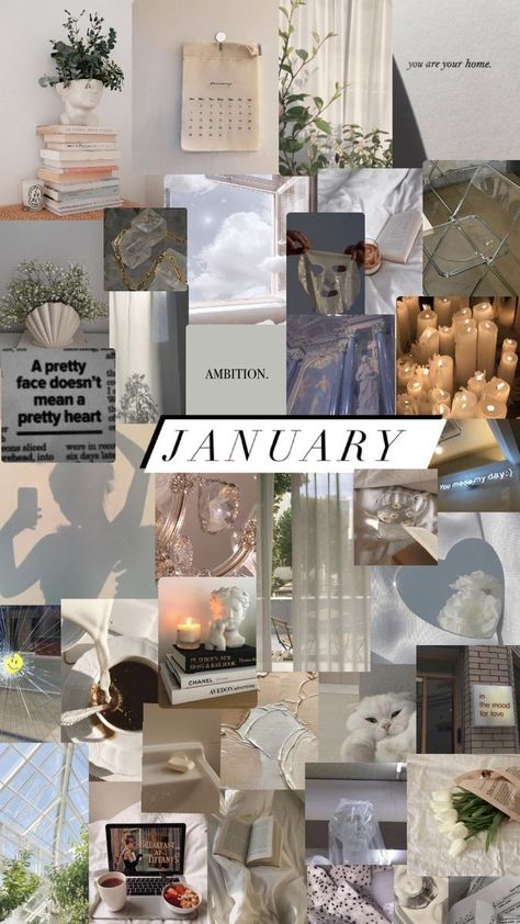 Iphone Wallpaper Aesthetic January, Wallpaper Backgrounds For January, New Year Collage Wallpaper, Winter Wallpapers Aesthetic January, Monthly Aesthetic Wallpaper, Calender Aesthetic January 2024, Cute January Wallpapers Aesthetic, January Themed Wallpaper, Janurary Wallpaper