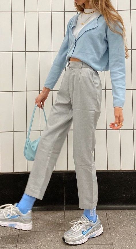 blue, pastel, spring, fashion, outfit inspiration, aesthetic Soft Girl Outfits, Brunch Outfit, Indie Outfits, Mode Inspo, 가을 패션, Mode Vintage, Mode Inspiration, Looks Vintage, Retro Outfits