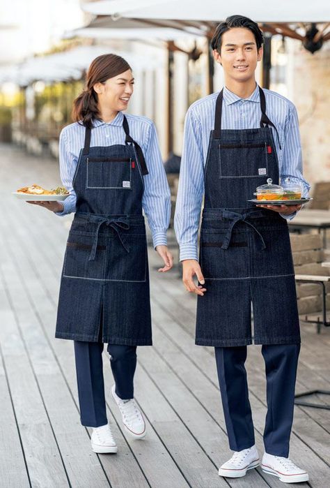 Korean Cafe Uniform, Kiosk Plan, Korean Coffee Shop, Cafe Uniform, Patient Gown, Korean Coffee, Uniform Clothes, Cafe Apron, Professional Uniforms