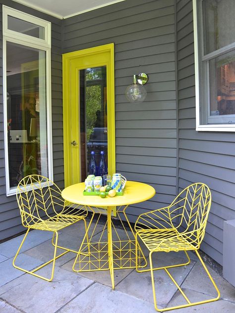 Yellow painted furniture