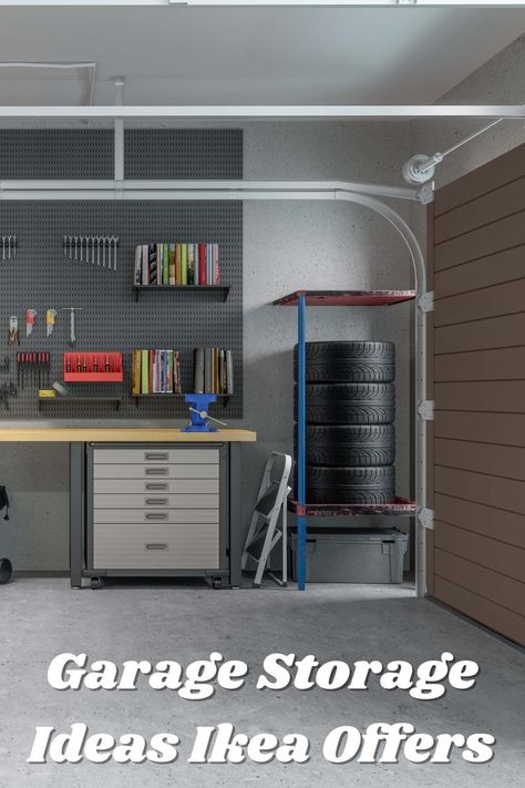 Ikea Shed Storage, Garage Ikea Hacks, Garage Storage Ikea Hacks, Ikea Garage Storage Hacks, Garage Ikea Storage, Ikea Bror Garage, Ikea Tool Storage, Ikea Garage Storage Cabinets, Garage Hacks Storage