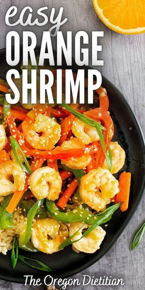 Orange Shrimp Recipes, Orange Shrimp, Stir Fry Vegetables, Healthy Gut Recipes, Salmon And Shrimp, Shrimp Stir Fry, Shrimp And Asparagus, Orange Sauce, Easy Seafood Recipes