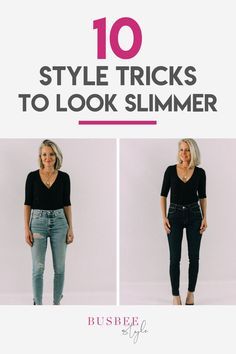 Before I dive into these tips, I want to clarify that nobody NEEDS to look slimmer! Own your body, rock it with confidence, and love yourself! These tips are just for those days you might want to look a little slimmer or taller. You’ll see some before and after pictures below. There is nothing wrong with the before shots…these are all my clothes, and I wear them all! I’m just trying to show an example. You can watch the video on this topic below. Style Tricks, Busbee Style, Body Rock, Mode Tips, Clothing Winter, Flattering Outfits, 60 Fashion, Fashion Tips For Women, Clothing Hacks