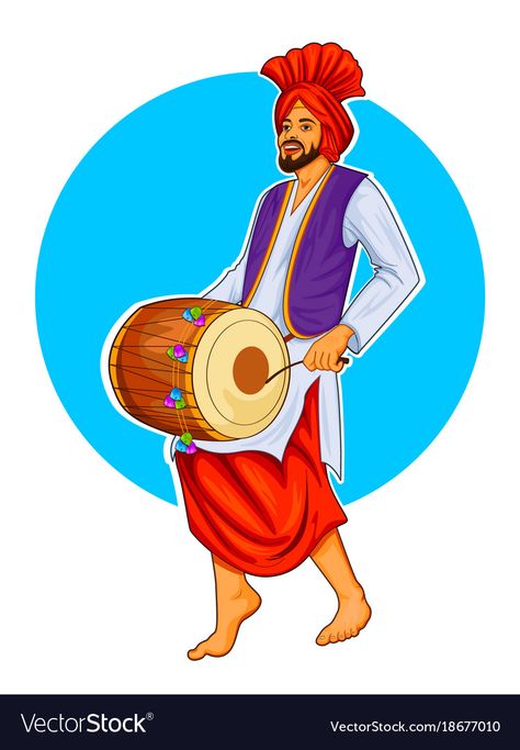 Punjabi Culture Painting, Punjabi Culture Art, Diwali Painting, Indian Illustration, Dancing Drawings, Graphic Design Brochure, African Art Paintings, Boy Drawing, Food Graphic Design