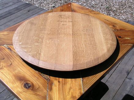 Wine Barrel Diy, Wine Barrel Lazy Susan, Wine Barrel Crafts, Barrels Diy, Painted Pallet, Napa Wine, Barrel Furniture, Pallet Painting, Bourbon Barrel