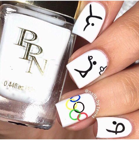 Paris Nail Art, Olympic Nails, Paris Nails, Colorful Nail Designs, Pretty Nail Art, The Olympics, Womens Nails, Hot Nails, Fabulous Nails