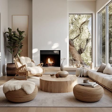 Lounge Scandinavian Style, Organic Shaped Furniture, Nordic Living Room Inspiration Scandinavian Interiors, Organic Modern Living Room Decor Ideas, Scandinavian Living Room Nordic Style, Eco Style Interior, Eco Friendly Living Room, Modern Scandinavian Interior Design, Scandi Interior Design