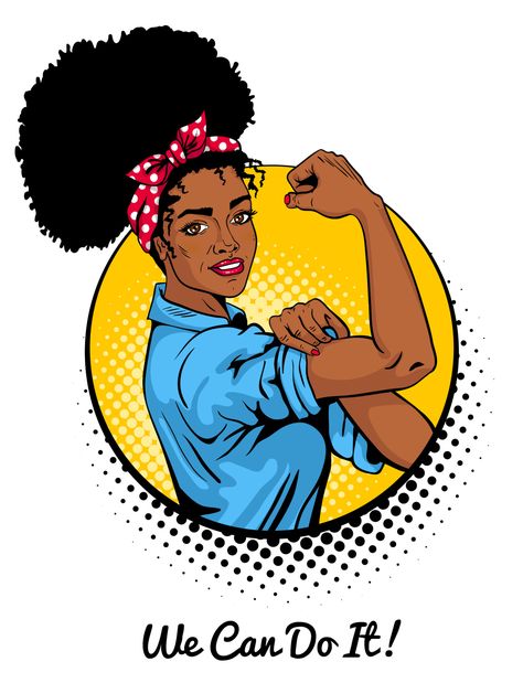 Power Woman, American Symbols, Wonder Women, Pop Art Posters, African Girl, Retro Comic, Black Art Pictures, Strong Girls, We Can Do It