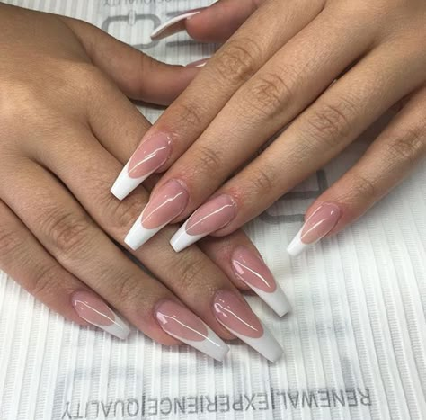 French manicure White Tip Acrylic Nails, French Manicure Acrylic Nails, White Tip Nails, Unghie Nail Art, Nagellack Trends, French Tip Acrylic Nails, Nails White, White Tip, Nails French