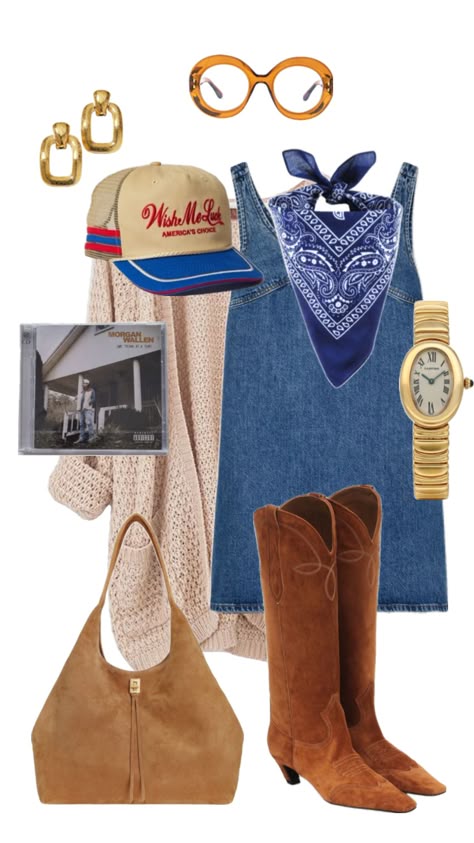 OOTD for a country concert or music festival #fashion #outfitinspo #outfit #concertoutfits Summer Vintage Outfits, Traje Cowgirl, Music Festival Fashion, Nashville Outfits, Rodeo Outfits, Country Concert Outfit, Concert Fits, Country Concert, Country Concerts