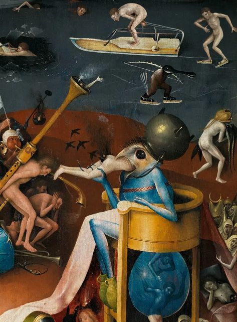 Hieronymus Bosch Paintings, Hieronymous Bosch, The Garden Of Earthly Delights, Modern Surrealism, Classical Art Memes, Earthly Delights, Jan Van Eyck, Garden Of Earthly Delights, Hieronymus Bosch