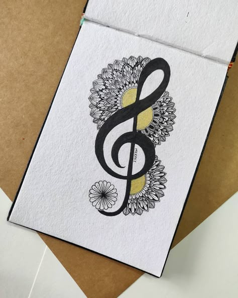 Lalita Iyer on Instagram: “"Musical Mandala Series". Music Note Mandala 02.  This series is dedicated to all those music lovers out there ♥️ . Do share your views on…” Painting Ideas For Music Lovers, Mandala Art Related To Music, Drawing Related To Music, S Mandala Art, Music Related Drawings, Doodle Art Music, Musical Drawings, Music Mandala, Music Art Drawing