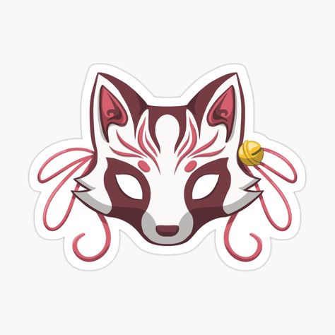 Tanuki Mask, Kabuki Mask Design, Larp Clothing, Kabuki Mask, Raccoon Mask, Japanese Yokai, Mask Sticker, Girl Glasses, Flash Ideas