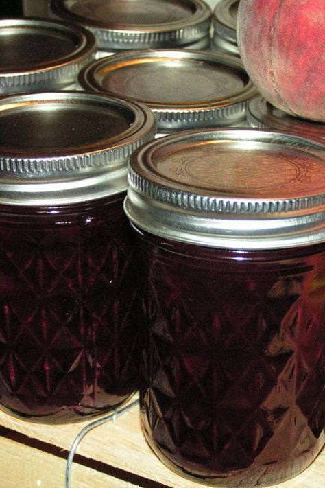 Spicy Blueberry Peach Jam Peach Blueberry Jam Recipe, Peach Blueberry Jam, Blueberry Jam Recipe, Peach Blueberry, Peach Jam, Blueberry Jam, Jam And Jelly, Jam Recipe, How To Make Jam