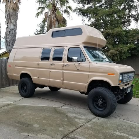 Ford Econoline Camper Van, Ford Econoline Van Conversion, 4x4 Van For Sale, Overland Van, Ford Van Conversion, Best Truck Camper, Lifted Van, Small Motorhomes, Van Builds