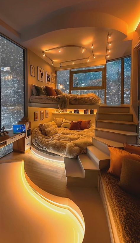 Unrealistic Things I Want In My House, Home Designs Exterior, Amazing Bedroom Designs, Cool Room Designs, Dream Bedroom Inspiration, Big Bedrooms, Innovative Furniture, Dream Apartment Decor, Furniture Room