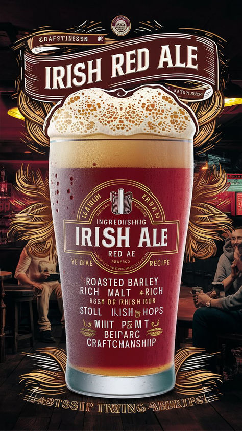 How To Brew Irish Red Ale  Irish Red Ale is one beer style that is more popular in America than its motherland. As a result of this style not catching on in Ireland or anywhere else for that matter, there is a very limited history.  English bitters seemed to take the rank. Beer Brewing Recipes, Ale Recipe, Beer Advertisement, Brewing Recipes, Irish Beer, Brewing Beer, Ale Beer, Home Brewing Beer, Mixed Drinks Recipes