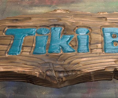 Very cool instructable on how to make a tiki sign out of a wooden plank. You could of course make any sign this way! Tiki Signs, Tiki Bar Signs, Tiki Style, Tiki Decor, Tiki Bar Decor, Wooden Plank, Charred Wood, Tiki Hut, Hawaiian Theme