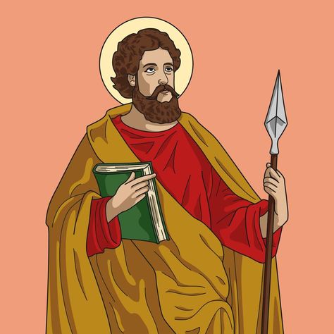 Catholic Orders, San Simon, Thomas The Apostle, Corpus Domini, Jesus Cartoon, Saint Thomas, Jesus And Mary Pictures, Catholic Art, Color Vector