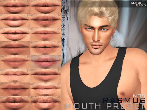 Sims 4 Cc Mouth Shape, Sims4 Jaw Preset, Sims4 Mouth Preset, Sims 4 Cc Male Mouth, Sims 4 Men Lip Presets, Sims 4 Cc Body Features, Sims 4 Cc Male Skin Preset, Sims Mouth Presets, Sims 4 Men Lips