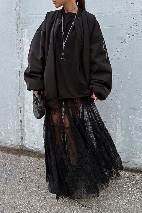 Mesh Maxi Skirt Outfit, Black Lace Maxi Skirt Outfit, Black Lace Skirt Outfit, Mesh Skirt Outfit, Mesh Outfit, Black Skirt Outfits, Beachy Wedding, Insta Outfits, Work Fits