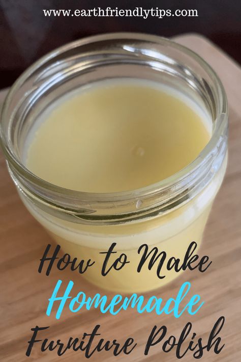 Learn how easy it is to make homemade furniture polish that's safe for environment, good for your home, and makes your wood furniture shine. #ecofriendly #cleaning #DIY Furniture Salve Diy, Wood Polish Diy, Homemade Furniture Polish, Diy Furniture Polish, Beeswax Furniture Polish, Clean Baking Pans, Cleaning Diy, Homemade Furniture, Beeswax Polish