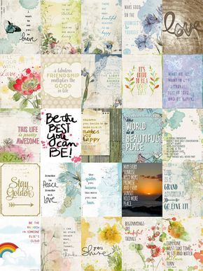 25 Free Project Life Cards Journal Cards Free Printable, Printable Journal Cards, Journaling Printables, Life Printables, Project Life Printables, Organizer Planner, Katie Pertiet, To Do Planner, Project Life Cards