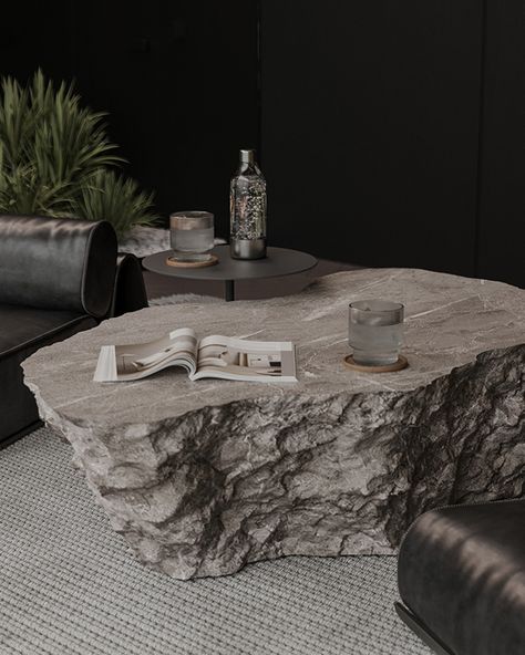 Modern Kitchen Design Luxury 2020, Stone Coffee Table, Winter Mood, Modern Kitchen Design Luxury, Coffee Table Design, Stone Design, Design Luxury, Open Concept, Dream Home Design