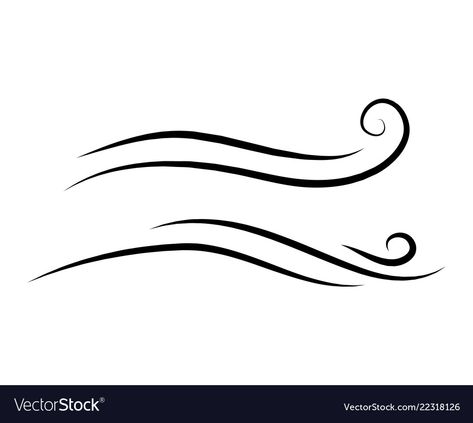 Wind Tattoo Blowing, Wind Blowing Drawing, Wind Tattoo Ideas, Wind Doodle, Wind Sketch, Rachel Tattoo, Air Illustration, Wind Illustration, Air Drawing