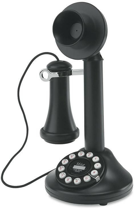 I want one of these 1920s old phones! Of course, it wouldn't work with my Bluetooth. LOL Candlestick Phone, Old School Phone, Antique Phone, Antique Telephone, Antique Candle Sticks, Phones For Sale, Vintage Phones, Phone Booth, Vintage Telephone