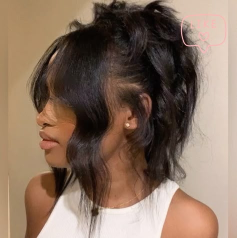 Flat Ironed Hair Black Hairstyles Short – Natural Hair Styles Ideas - davidreed.co Short Sewin Hairstyles For Black Women, Up Down Hairstyles For Black Women, Natural Hair Styles Ideas, Flat Ironed Hair Black Hairstyles Short, Pin Curl Bun, Flat Ironed Hair Black Hairstyles, Hairstyles For Short Straight Hair Black, Black Hairstyles Short, Flat Ironed Hair