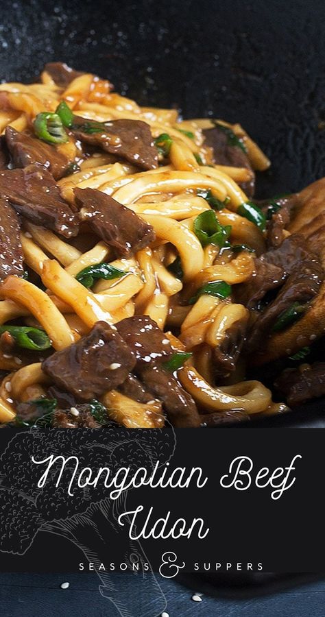 Mongolian Beef Udon Noodles, Mongolian Noodles Stir Fry, Asian Wok Recipes, Beef And Udon Noodles Stir Fry, Steak Udon Noodles, Udon Noodle Stir Fry Beef, Chinese Beef Noodles, Udon Noodle Recipe Beef, Undo Noodles Recipes Easy