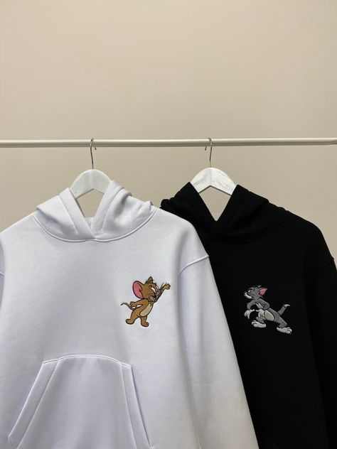 Couple Cartoon Cat and Mouse embroidered hoodies, sweatshirts. It's an original and creative idea for Anniversary, New Year, Christmas or Birthday gift. ------------------------------------------------------ * ORDER INFORMATION * 1) You can see the price for 1 item in the listing. 2) To order the couple set - put 2 items with their individual parameters to the cart separately, please. Also, you can order just one item - leave the note about the chosen picture to the order. 3) Put the clothes to Cute Couple Hoodies, Idea For Anniversary, Deep Style, Matching Hoodies For Couples, Couple Hoodies, Matching Hoodies, Couple Set, Cat And Mouse, Her And Him