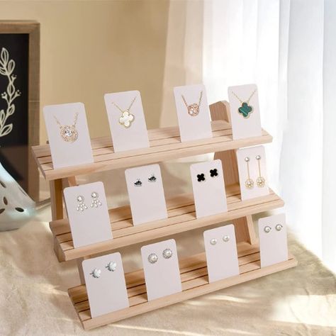 Greeting Card Holder, Earring Display Stand, Wood Jewelry Display, Jewellery Stand, Jewelry Cards, Earring Display Stands, Ring Display, Retail Jewelry, Acrylic Display Stands