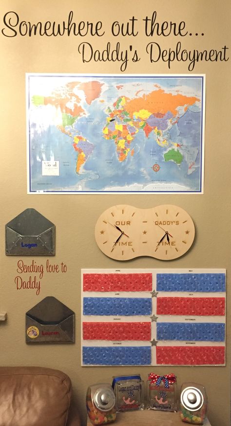 Deployment Wall Ideas, Deployment Countdown For Kids, Deployment Wall For Kids, Deployment Kids, Deployment Wall, Deployment Countdown, Countdown For Kids, Countdown Ideas, Deployment Ideas