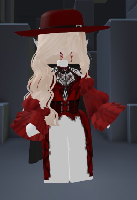 Roblox Vampire Outfits, Vampire Roblox Avatar, Vampire Clothes, Vampire Costume, Vampire Hunter, Cool Avatars, Red Outfit, New Pins, Avatar