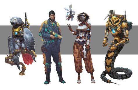 ArtStation - EclipsePhase2 Characters, lie setiawan Scifi Character Design, Star Wars 5e, Project Icarus, Space Dnd, Character Stories, Afro Tech, D20 Modern, Eclipse Phase, Scifi Character