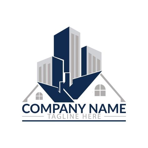 Construction Building Logo, Building Logo Design, Real Estate Building, Logo Design Real Estate, Construction Logo Design, Design Real Estate, Building Logo, Building And Construction, Itachi Uchiha Art