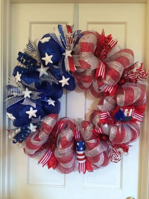 Patriotic wreath diy