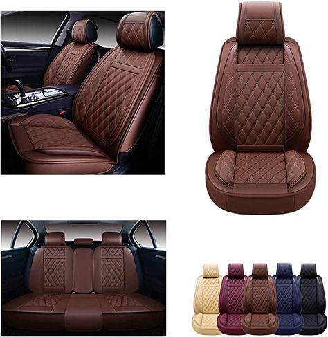 Car Seat Color Ideas, Brown Car Seat Covers, Car Seat Cover Design, Car Leather Seats, Toyota 4runner Interior, Lincoln Suv, Car Seat Upholstery, Car Seat Covers Full Set, Best Car Seat Covers