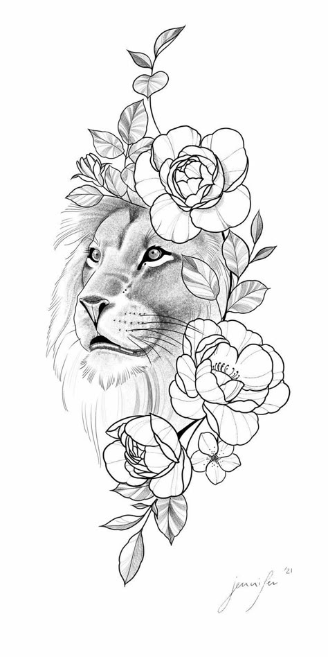 Tattoo Wreath, Big Cat Tattoo, Wreath Tattoo, Sketch Creative, Tier Tattoo, Lion Tattoo Sleeves, Lion Head Tattoos, Tiger Tattoo Design, Lion Tattoo Design